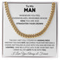 TO MY MAN STRAIGHTEN YOUR CROWN CUBAN LINK CHAIN