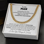 TO MY MAN STRAIGHTEN YOUR CROWN CUBAN LINK CHAIN