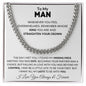 TO MY MAN STRAIGHTEN YOUR CROWN CUBAN LINK CHAIN