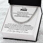 TO MY MAN STRAIGHTEN YOUR CROWN CUBAN LINK CHAIN