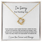 I'M SORRY FOR HURTING YOU LOVE KNOT NECKLACE