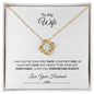 TO MY WIFE LOVE KNOT NECKLACE FROM HUSBAND| I LOVE YOU FOREVER AND ALWAYS