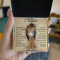 To My Daughter Love Knot Necklace-This Old Lion Will Always Have Your Back