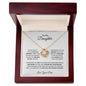 TO MY DAUGHTER LOVE KNOT NECKLACE FROM DAD|NEVER FORGET THAT I LOVE YOU