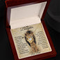 To My Daughter Love Knot Necklace-This Old Lion Will Always Have Your Back