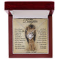 To My Daughter Love Knot Necklace-This Old Lion Will Always Have Your Back