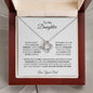 TO MY DAUGHTER LOVE KNOT NECKLACE FROM DAD|NEVER FORGET THAT I LOVE YOU