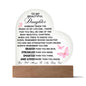 TO MY BEAUTIFUL DAUGHTER COLOR CHANGING LED NIGHT LIGHT|YOU WILL ALWAYS BE MY BABY GIRL