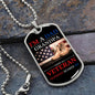 VETERAN NOTHING SCARES ME DOG TAG CHAIN