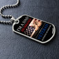 I'M A DAD, HUSBAND, AND A VETERAN NOTHING SCARES ME DOG TAG CHAIN