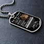 TO MY SON FROM DAD DOG TAG CHAIN|THIS OLD LION WILL ALWAYS HAVE YOUR BACK
