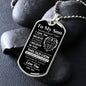 TO MY SON FROM DAD|THIS OLD LION HAS YOUR BACK DOG TAG NECKLACE