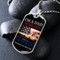 I'M A DAD, HUSBAND, AND A VETERAN NOTHING SCARES ME DOG TAG CHAIN