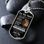 TO MY SON FROM DAD DOG TAG CHAIN|THIS OLD LION WILL ALWAYS HAVE YOUR BACK