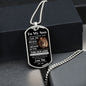 TO MY SON FROM DAD DOG TAG CHAIN|THIS OLD LION WILL ALWAYS HAVE YOUR BACK