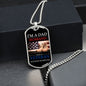 I'M A DAD, HUSBAND, AND A VETERAN NOTHING SCARES ME DOG TAG CHAIN