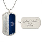 TO MY BADASS DAUGHTER DOG TAG NECKLACE