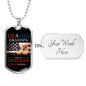 VETERAN NOTHING SCARES ME DOG TAG CHAIN