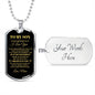 TO MY SON|I BELIEVE IN YOU|DOG TAG CHAIN
