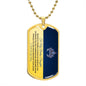 TO MY BADASS DAUGHTER DOG TAG NECKLACE