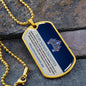 TO MY BADASS DAUGHTER DOG TAG NECKLACE|NEVER FORGET THAT I LOVE YOU