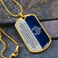 TO MY BADASS DAUGHTER DOG TAG NECKLACE