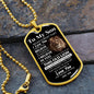 TO MY SON FROM DAD DOG TAG CHAIN|THIS OLD LION WILL ALWAYS HAVE YOUR BACK