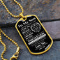 TO MY SON FROM DAD|THIS OLD LION HAS YOUR BACK DOG TAG NECKLACE