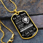 TO MY SON OLD LION|DOG TAG NECKLACE