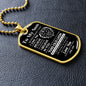 TO MY SON FROM DAD|THIS OLD LION HAS YOUR BACK DOG TAG NECKLACE