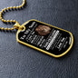 TO MY SON FROM DAD DOG TAG CHAIN|THIS OLD LION WILL ALWAYS HAVE YOUR BACK