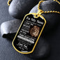 TO MY SON FROM DAD DOG TAG CHAIN|THIS OLD LION WILL ALWAYS HAVE YOUR BACK