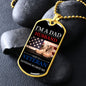 I'M A DAD, HUSBAND, AND A VETERAN NOTHING SCARES ME DOG TAG CHAIN