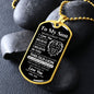TO MY SON FROM DAD|THIS OLD LION HAS YOUR BACK DOG TAG NECKLACE