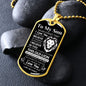 TO MY SON OLD LION|DOG TAG NECKLACE