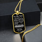 TO MY SON FROM DAD|THIS OLD LION HAS YOUR BACK DOG TAG NECKLACE