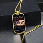 I'M A DAD, HUSBAND, AND A VETERAN NOTHING SCARES ME DOG TAG CHAIN