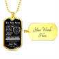 TO MY SON FROM DAD|THIS OLD LION HAS YOUR BACK DOG TAG NECKLACE