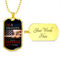 VETERAN NOTHING SCARES ME DOG TAG CHAIN