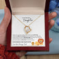TO MY BEAUTIFUL DAUGHTER FROM DAD FOREVER LOVE NECKLACE|THIS OLD LION WILL ALWAYS HAVE YOUR BACK