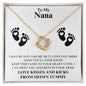 TO MY NANA LOVE KNOT NECKLACE|LOVE KISSES AND KICKS FROM MOM'S TUMMY