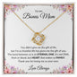 TO MY BONUS MOM LOVE KNOT FLOWER NECKLACE