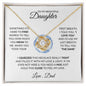 TO MY BEAUTIFUL DAUGHTER|LAST BREATH FROM DAD|LOVE KNOT NECKLACE