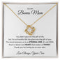 TO MY BONUS MOM LOVE KNOT NECKLACE FROM SON