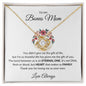 TO MY BONUS MOM LOVE KNOW FLOWER RING NECKLACE
