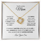 TO MY LOVING MOM LOVE KNOT NECKLACE