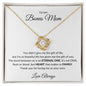 TO MY BONUS MOM LOVE KNOT NECKLACE|I LOVE YOU ALWAYS