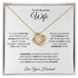 TO MY BEAUTIFUL WIFE|BEST THING LOVE KNOT NECKLACE