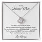 TO MY BONUS MOM LOVE KNOT NECKLACE|I LOVE YOU ALWAYS