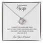 TO MY BEAUTIFUL WIFE|YOU LIVE IN MY MIND LOVE KNOT NECKLACE